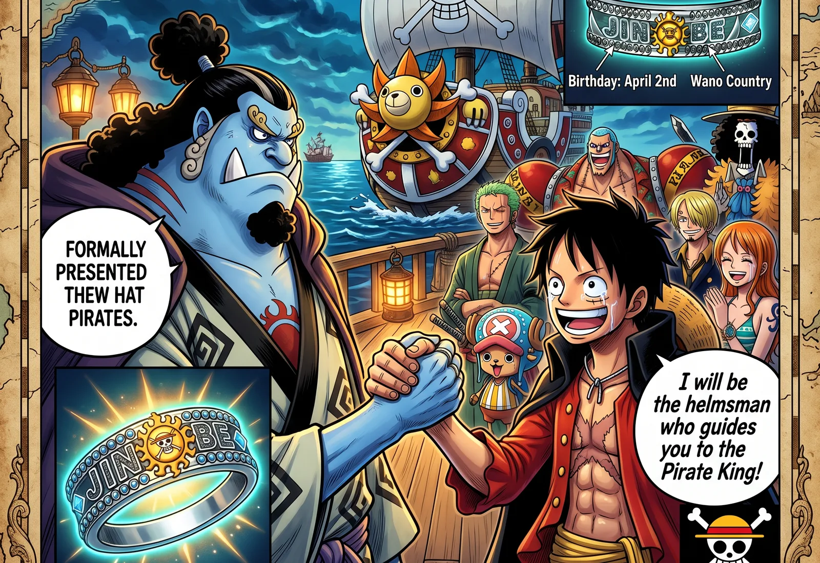 Jinbe Letter Ring design study